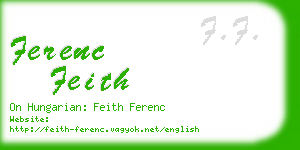 ferenc feith business card